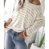 Azura Exchange Pocket Striped Long Sleeve Top – 2XL