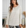 Azura Exchange Pocket Striped Long Sleeve Top – 2XL