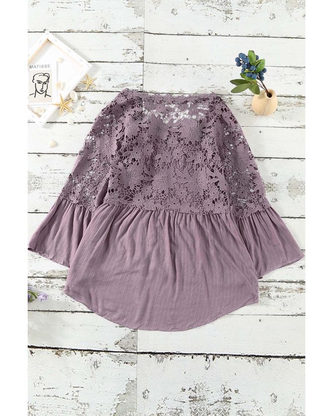 Azura Exchange Lace Button Top – 4XL