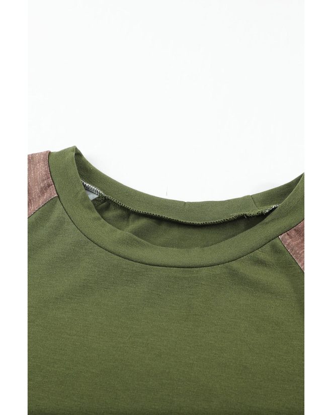 Azura Exchange Long Sleeves Green Pullover Top – S