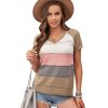 Azura Exchange Stripe Print Knitted V Neck Top – 2XL