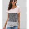 Azura Exchange Twisted Color Block Tee – L