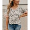 Azura Exchange Leopard Trim Tee – M