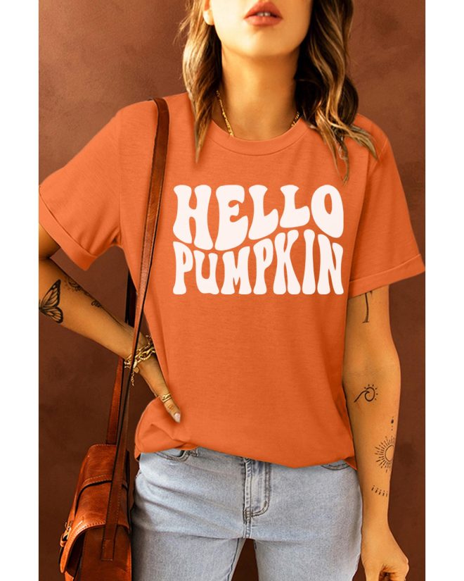 Azura Exchange Pumpkin Short Sleeve Tee – L