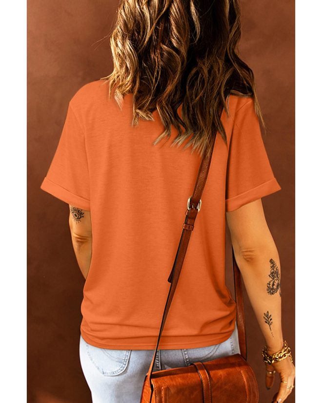 Azura Exchange Pumpkin Short Sleeve Tee – L