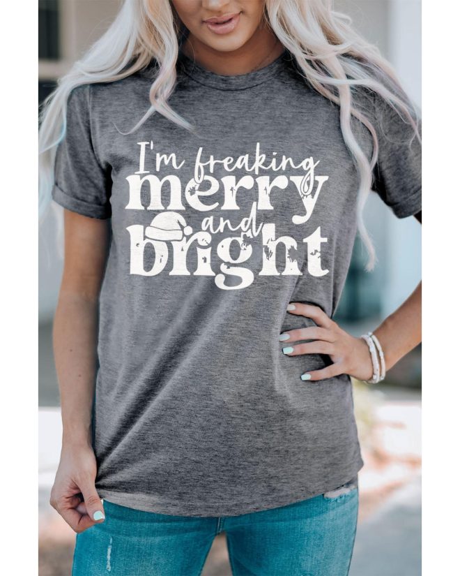 Azura Exchange Freaking Merry And Bright Graphic T-Shirt – 2XL