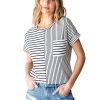 Azura Exchange Striped Print Chest Pocket T-Shirt – L