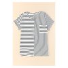 Azura Exchange Striped Print Chest Pocket T-Shirt – L