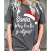 Azura Exchange Santa Hat Snowflake Tee – L