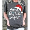 Azura Exchange Santa Hat Snowflake Tee – L