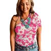 Azura Exchange Cow Print Cut-out Top – L