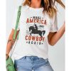 Azura Exchange Cowboy Graphic Print Crew Neck T-Shirt – L