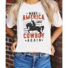 Azura Exchange Cowboy Graphic Print Crew Neck T-Shirt – L