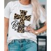 Azura Exchange Leopard Cross Graphic Print T-Shirt – L