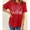 Azura Exchange Valentine Letter Print T Shirt – S