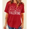 Azura Exchange Valentine Letter Print T Shirt – S