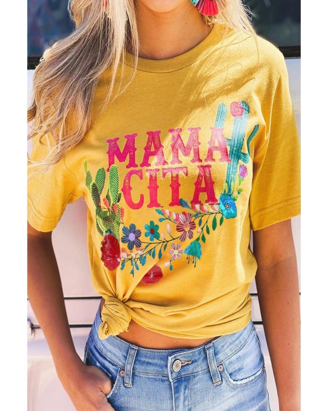 Azura Exchange Mamacita with Cactus Tee – L