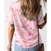 Azura Exchange Floral Print V Neck T-shirt – L