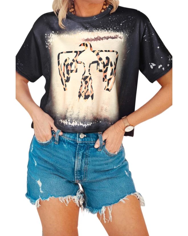 Azura Exchange Leopard Bleached Tee – L