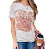 Azura Exchange Leopard Print Short Sleeve Graphic Tee – L