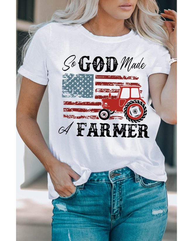 Azura Exchange Graphic Tee with a Farmer-inspired Design – L