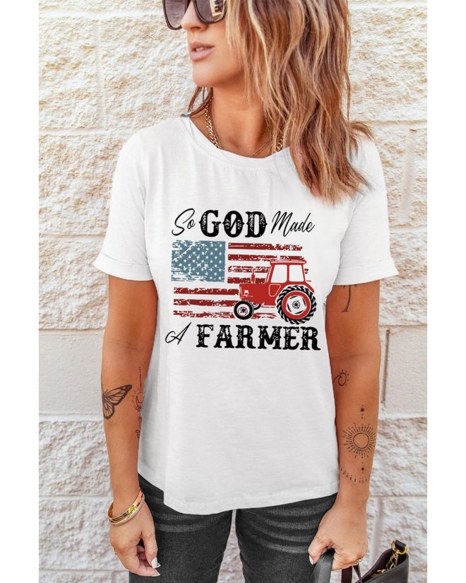 Azura Exchange Graphic Tee with a Farmer-inspired Design – L