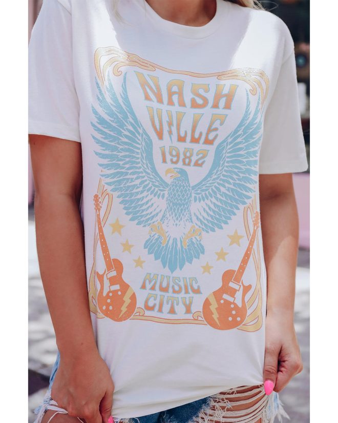 Azura Exchange Nashville 1982 Eagle Graphic Print T-Shirt – L