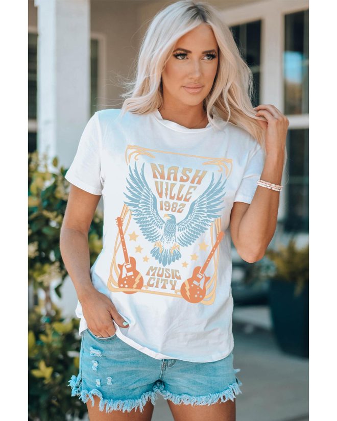 Azura Exchange Nashville 1982 Eagle Graphic Print T-Shirt – L