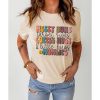 Azura Exchange MOMLIFE Slogan Graphic Print Crew Neck T Shirt in Khaki – 2XL