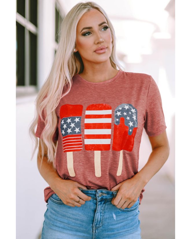 Azura Exchange Patriotic Popsicles Tee – L