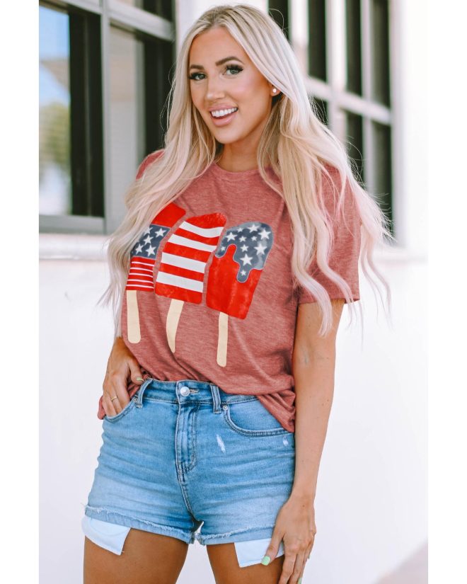 Azura Exchange Patriotic Popsicles Tee – L