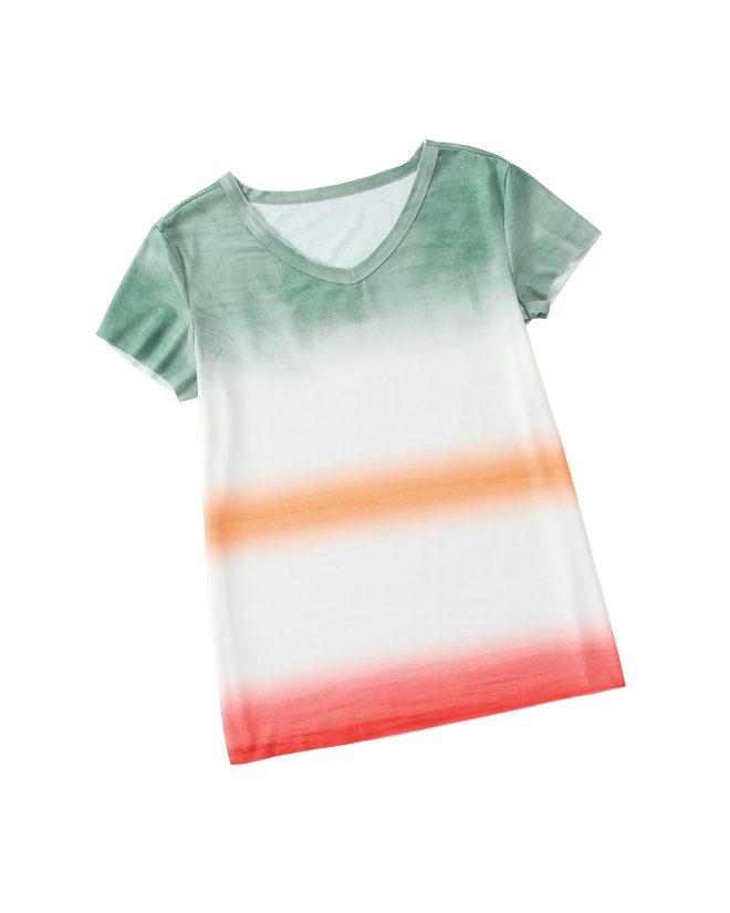 Azura Exchange Tie-dye V Neck T-shirt – S