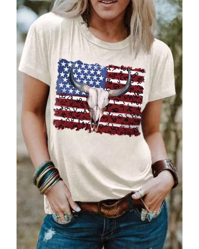 Azura Exchange American Flag Graphic Tee – L