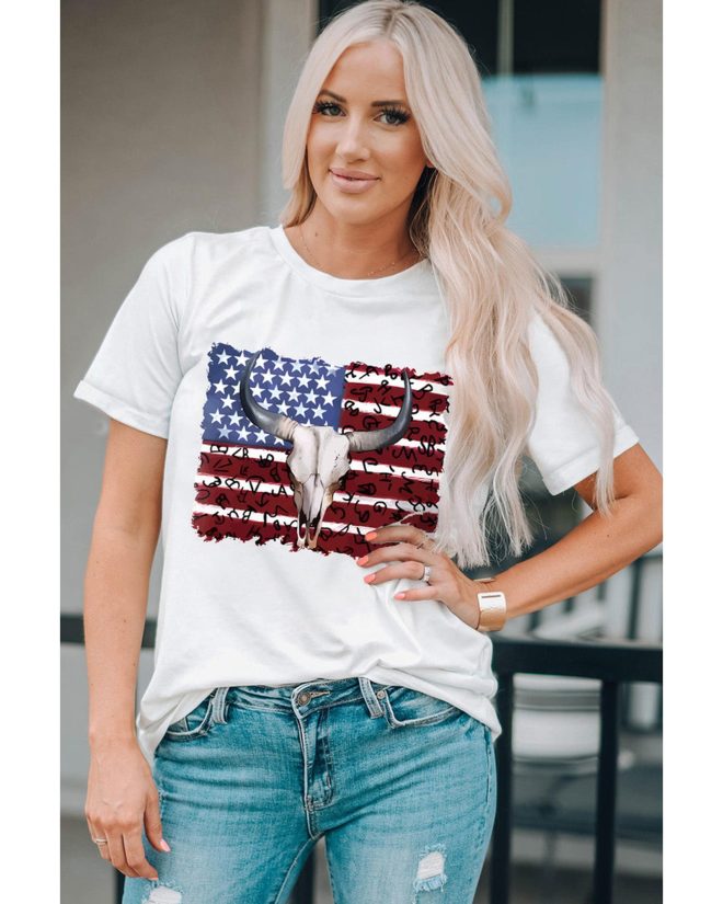 Azura Exchange American Flag Graphic Tee – L