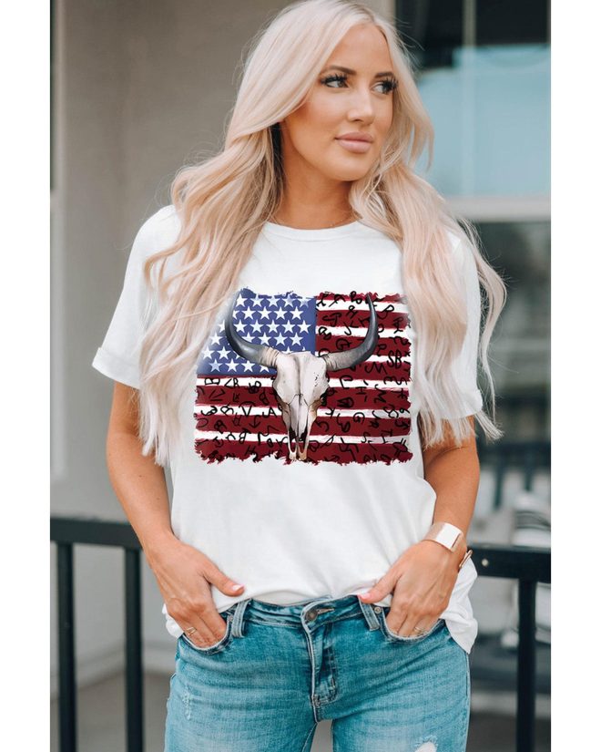 Azura Exchange American Flag Graphic Tee – L