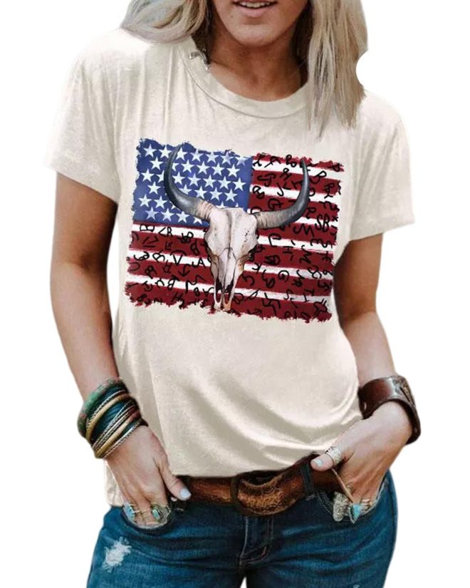 Azura Exchange American Flag Graphic Tee – L