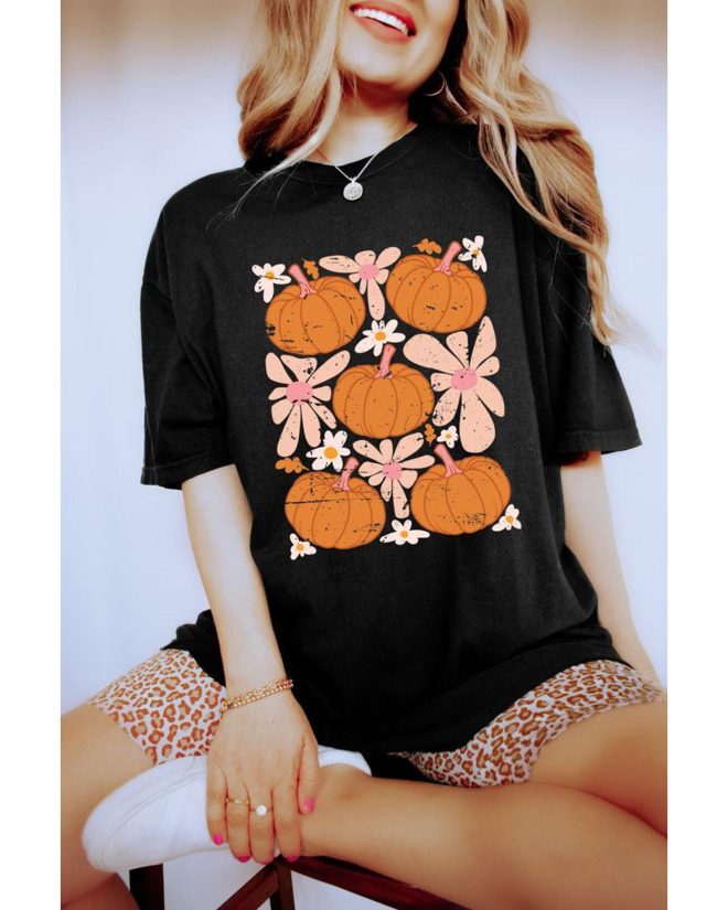 Azura Exchange Pumpkin Flower Square Graphic Tee – 2XL