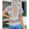 Azura Exchange Striped V Neck T-shirt – 2XL