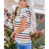 Azura Exchange Striped V Neck T-shirt – 2XL