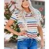 Azura Exchange Striped V Neck T-shirt – 2XL