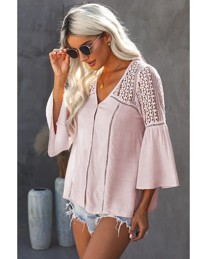 Azura Exchange Crochet Blouse – 2XL