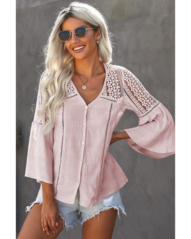 Azura Exchange Crochet Blouse – 2XL