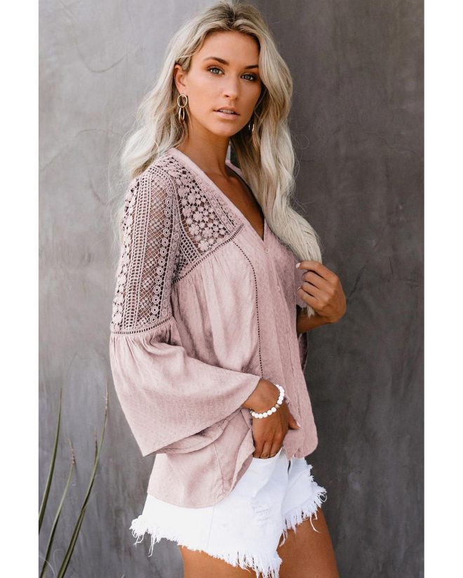 Azura Exchange Crochet Blouse – 2XL