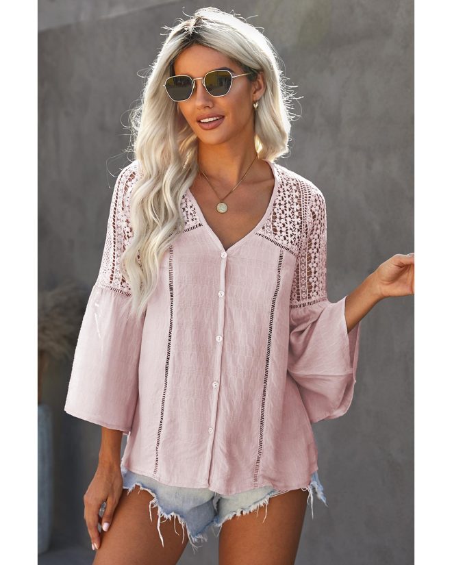 Azura Exchange Crochet Blouse – 2XL