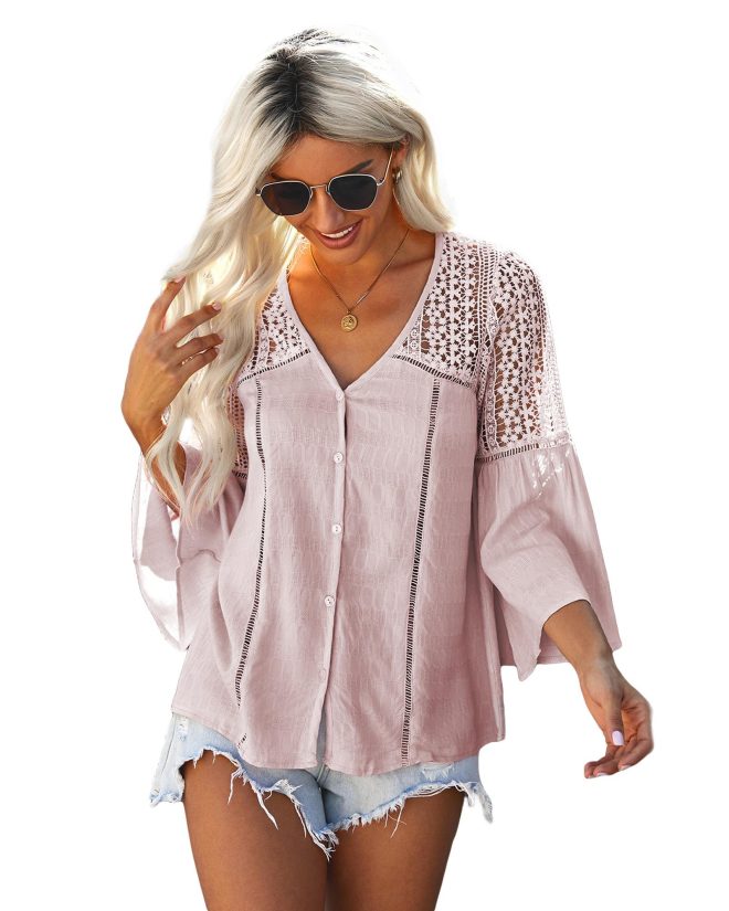 Azura Exchange Crochet Blouse – 2XL