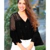 Azura Exchange Crochet Blouse – S