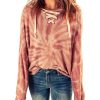 Azura Exchange Lace Up Tie Dye Hoodie – L