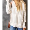 Azura Exchange Batwing Sleeve Henley Hoodie with Pockets – 2XL