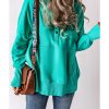 Azura Exchange Batwing Sleeve Pocketed Henley Hoodie – 2XL