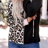 Azura Exchange Leopard Patchwork Hooded Sweatshirt – L